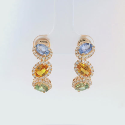 彩色寶石耳環 / Rainbow Sapphire Earrings