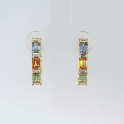 彩色寶石耳環 / Rainbow Sapphire Earrings