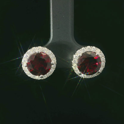 Elegant Rhodolite Earrings