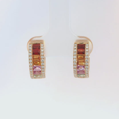 彩色寶石耳環 / Rainbow Sapphire Earrings