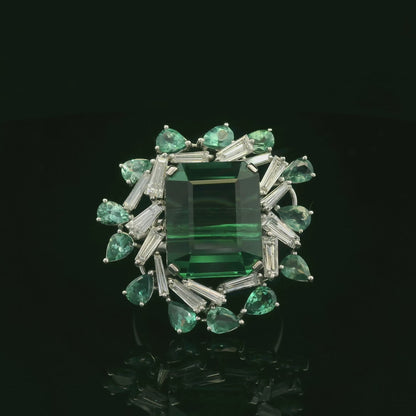 Tourmaline Diamond Ring